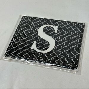 🐼 3/$25 S Monogrammed Black and White Stationery Set - 6 Cards